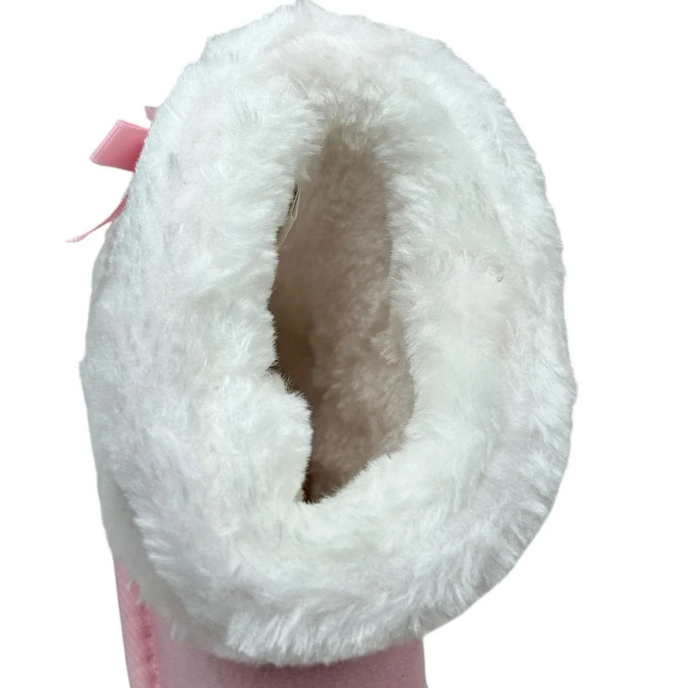 Bebe Toddler Girls Faux Fur Fashion Winter Boots Size 7 Pink-White‎ Lightweight